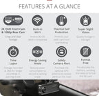 THINKWARE Q200 Dash Cam Car Dashboard Camera, WiFi, WDR, Speed Red Light Alerts, ADAS, 256GB Max, Parking Monitor, Night Visi