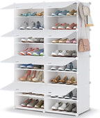HOMIDEC Shoe Rack, 8 Tier Shoe Storage Cabinet 32 Pair Plastic Shoe Shelves Organizer for Closet Hallway Bedroom Entryway | 3