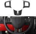 Linskip Steering Wheel Trim Compatible with Dodge Charger/Challenger/Durango/Dart 2009-2014 & Journey 2013-2022, Steering Wheel Cover for Charger Interior Accessories 3Pcs(Carbon Fiber)
