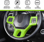 Hoolcar Interior Steering Wheel Cover ABS Trim Compatible with 2010-2017 Dodge RAM Accessories, Light Green