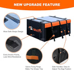 MeeFar Rooftop Cargo Carrier Car Roof Bag 21 Cubic Feet 100% Waterproof Car Top Carrier, Fits All Vehicle with/Without Rack,Include Anti-Slip Mat,10 Reinforced Straps,6 Door Hooks,Luggage Lock