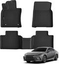 Auxko All Weather Floor Mats Fit for Toyota Camry 2025 2026 Include Hybrid LE/SE/XLE/XSE TPE Liners Camry Accessories All Season Guard Odorless Anti-Slip Floor Mats Black