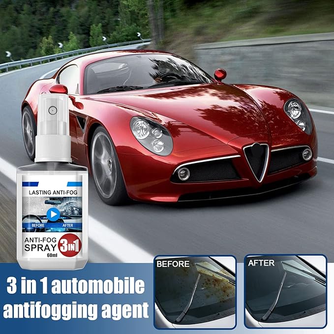 Car Glass Anti Fog Spray,60ml Rainproof Nano Rain Remover Multifunctional Car Glass Coating Agent Water Repellent Coating for