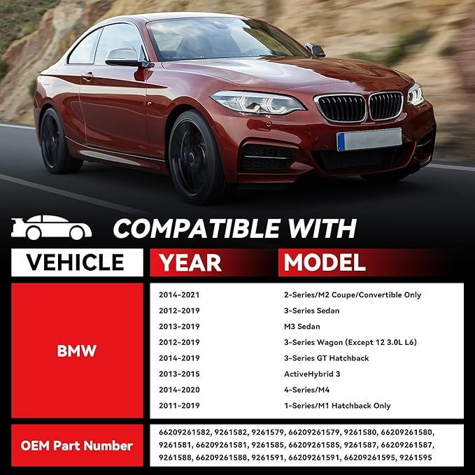 4pcs Bumper Parking Sensors Backup Reverse Radar - Compatible with F32 F33 F36 F22 F23 F30 F31 F34 2-Series M2 Coupe Converti