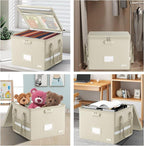 ENGPOW 5200°F File Box Fireproof Document Box with Lock,Heat Insulated Collapsible File Storage Organizer Box with Handle,Por
