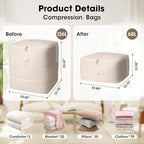 1 Pack Comforter Storage Bag, 136L Blanket Storage Bags Self Compression Comforter Organizer and torages, Space Saving Washab