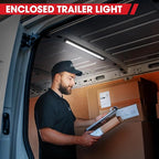 12 Volt LED Lights, Enclosed Trailer Light, RV Interior Lighting, 4000K String Lights for Trailer, Truck, Van, RV(2Pack, Black, with 2 Tapes)