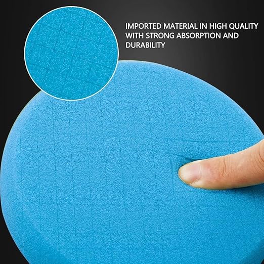 Blue T60 Moderate-Cut Foam Polishing Pads, 3Pcs 5.5 Inch Buffing Polishing Pads for 125mm Backing Plate Compound Buffing Sponge for Car Buffer Polisher Compounding, Polishing and Waxing -FPTSS5B-3