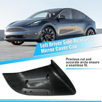 Jaronx Compatible with Tesla Model Y Side Mirror Cover 2020 2021 2022 2023, Rearview Door Wing Mirror Cover Cap Replacement for Tesla Model Y Accessories (Grey, Left)