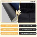 Trunk Organizer for SUV, Collapsible Leather Trunk Organizer for Car with Lid Car Storage for Sedans, Truck, Van, Jeep (Black,