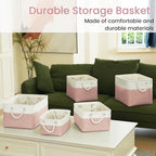Large Storage Baskets- 15.7x11.8x8.26 inch Storage Bins for Shelves and Closet Organizing, Foldable Fabric Bin for Home Organ