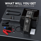 Car Battery Jump Starter with Air Compressor - 4500A 150PSI Portable Car Jump Starters (All Gas/10L Diesel) with Tire