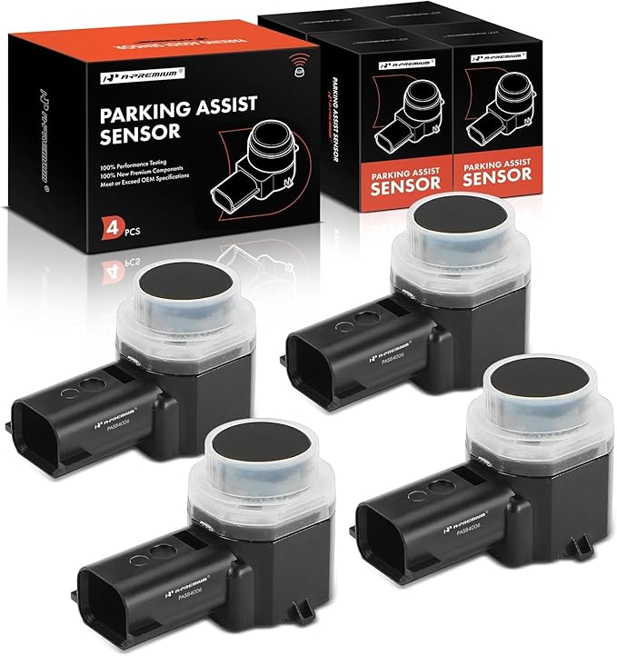 A-Premium 4-PC Rear Reverse Backup Parking Assist Sensor Compatible with Ford & Lincoln Models - Fusion 2010-2012, Edge 2011-