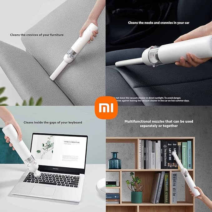 XIAOMI Handheld Vacuum 13,000Pa, Powerful Brushless Motor Cordless Car Vacuum Cleaner, Ultra Lightweight Portable Mini Hand V