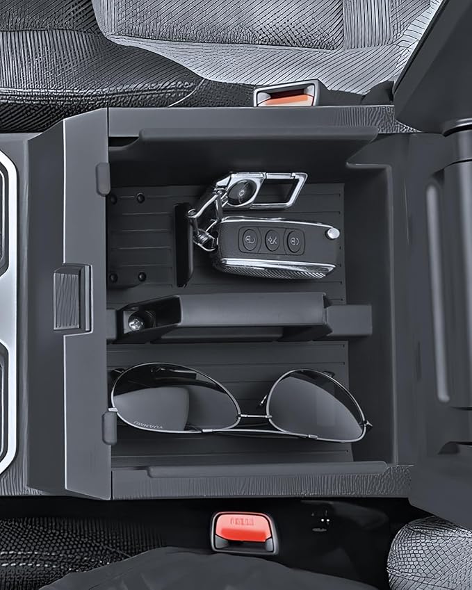 for Center Console Tray Compatible with 2025-2026 Toyota 4runner - 6th Gen 4Runner Armrest Storage Box Console Organizer ABS Materials