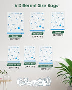 Vacuum Storage Bags with Electric Pump, 12 Pack Vacuum Sealed Bag with 1500mAh Rechargeable Battery for Clothes, Blanket, Duv
