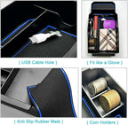 CDEFG 2023 2024 2025 2026 CX-50 Center Console Organizer Tray for 2023 2024 2025 2026 Mazda CX-50 Middle Console Armrest Storage Box 2023-2026 CX50 Accessories(Blue)