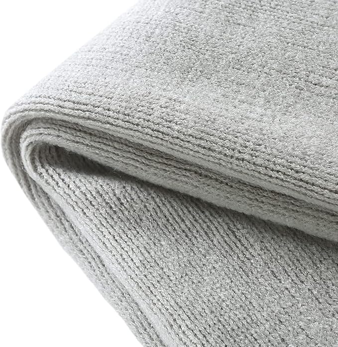 Homiest Decorative Knitted Throw Blanket with Fringe - Lightweight Acrylic Knit Blanket Soft & Cozy Tassel Blanket for Couch 