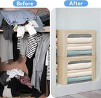 CYhom Extra Large Clothes Storage Bins - Linen Fabric Foldable Stackable Container Organizer Set with Clear Window & Carry Ha