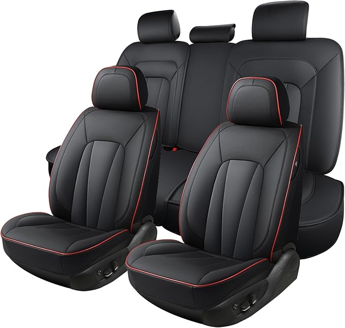 Car Seat Covers Full Set,Waterproof and Breathable Luxury Leather Seat Covers,Non-Slip Driver Seat Cushion,Automotive Seat Pr