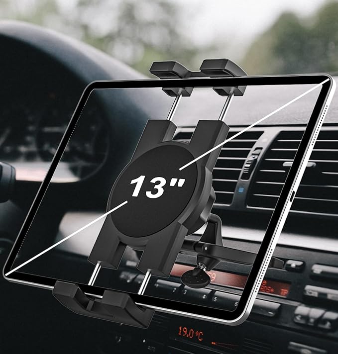 GDZN CD Slot Tablet Holder for Car, [Protect the CD Slot] Ultra Sturdy CD Player Tablet Mount, 360° Adjustable Clip for iPad Pro 12.9 11 Air Mini, Galaxy Z Fold Series, Tabs, iPhone, More 4-13" Device