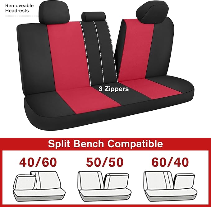 YGL Car Seat Covers for Full Seats,Waterproof Seat Covers for Cars,Durable Neoprene Car Seat Protectors,Interior Covers for C