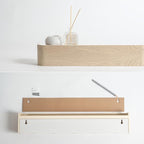 Kazai. Wall-Mounted Coat Rack 'Toke' - Modern Design Coat Rack with Hidden Wall Hooks - Solid Wood Veneer Panel Coat Hanger -