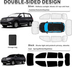 KMF 8pcs Thicken Car Sun Shades for Toyota Highlander 2008-2013 Accessories, Custom Fit Window Covers Sunshade for Windshield Side Rear, UV Block and Blackout Privacy for Car Camping Outdoor