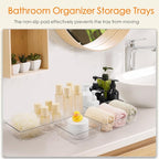 Criusia Drawer Organizer, 36 Pack Large Clear Plastic Drawer Organizers Set, 3 Size Versatile Bathroom and Vanity Drawer Orga