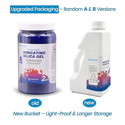 2 LBS Blue to Pink Indicating Silica Gel Beads, Reusable Silica Gel Desiccant Dehumidifier