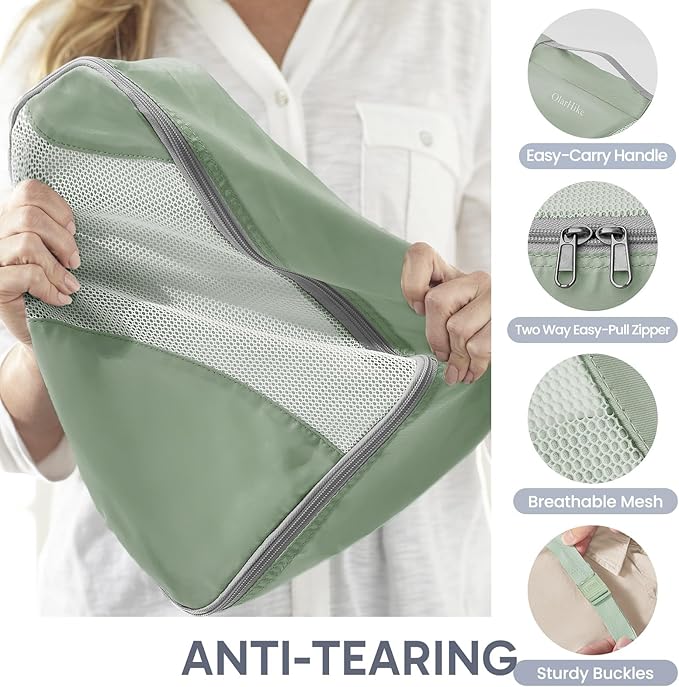 10 Set Packing Cubes for Travel, Gifts for Women Mom,Anti-Tearing Suitcase Organizer for Luggage with Shoe & Hanging Toiletry