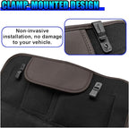 Leather Car Seat Back Organizer, Waterproof Car Seat Kick Mat with Cup Holder, Multifunctional Backseat Storage Bag, Universal Auto Travel Seats Protector Accessories for SUV Truck (Brown)