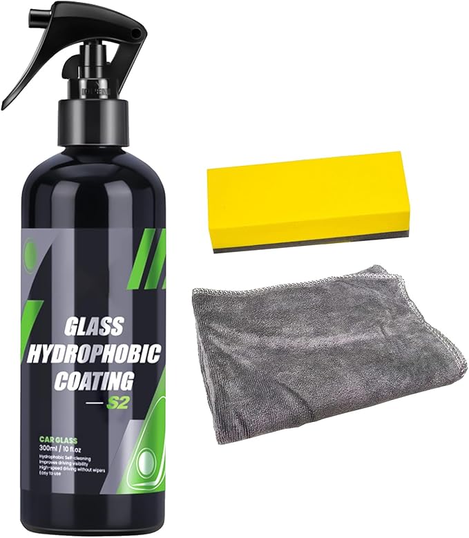 Car Glass Coating – Rainproof Agent, Hydrophobic Spray | Windshield Protector, Water Repelling Agent, Rain Guard Spray, Car C