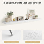 Fun Memories Rustic Floating Wall Shelves, Wall Mounted Wood Storage & Display Shelves for Bathroom, Bedroom, Living Room or 