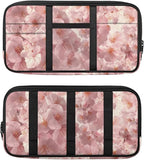 Car Sun Visor Storage Bag,Cherry Blossom Scratch-Resistant Car Essentials Tool Pack Car Visor Organizer with Zipper Fits Most Vehicles, SUVs, Trucks