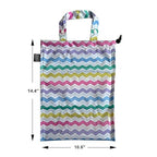 Cute Hanging Car Trash Garbage Bag 100% Leakproof Waterproof Multipurpose for Car Back Front Seat Console with Hanging Strap (Colorful Ripple)