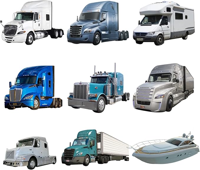 Semi-Truck Sun Shade for Windshield and Side Window | 300T Sunshade Maximum Coverage | Block Sun Heat Rays | Keep Warm in Winter for Semi, Commercial & Big Rig Truck, RV, Boat