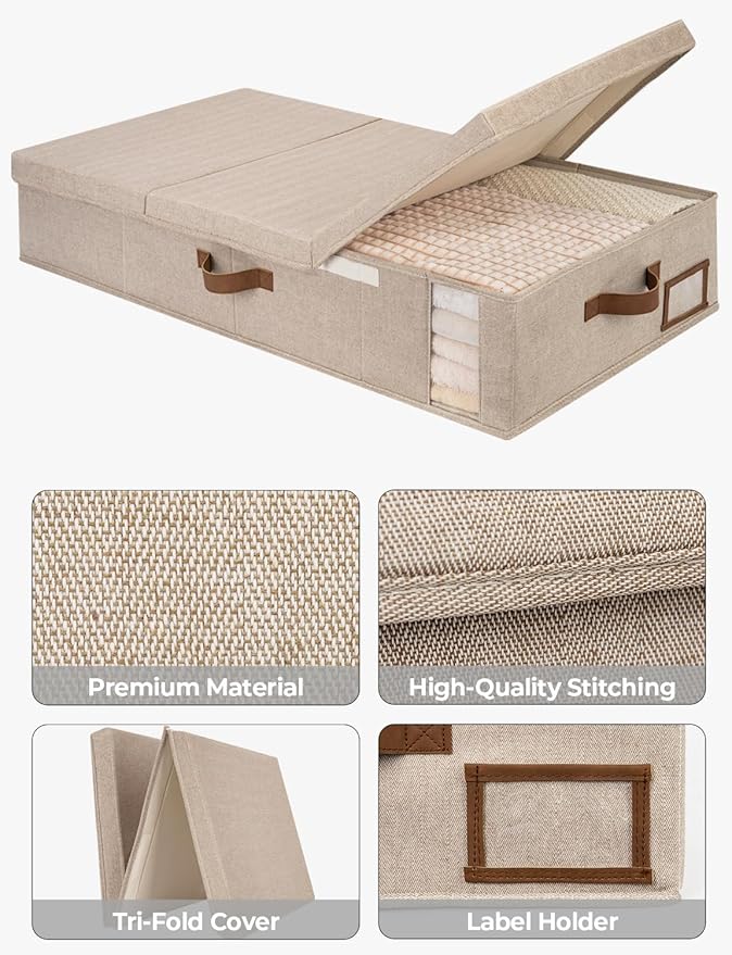 StorageWorks Under Bed Storage with Lid with Under Bed Shoe Storage Organizer