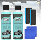 2PCS Plastic Clarify For Cars, Waterless Spray Wax, Plastic Clarify, All-In-One Detailer For Car Interiors & Exteriors, Plast
