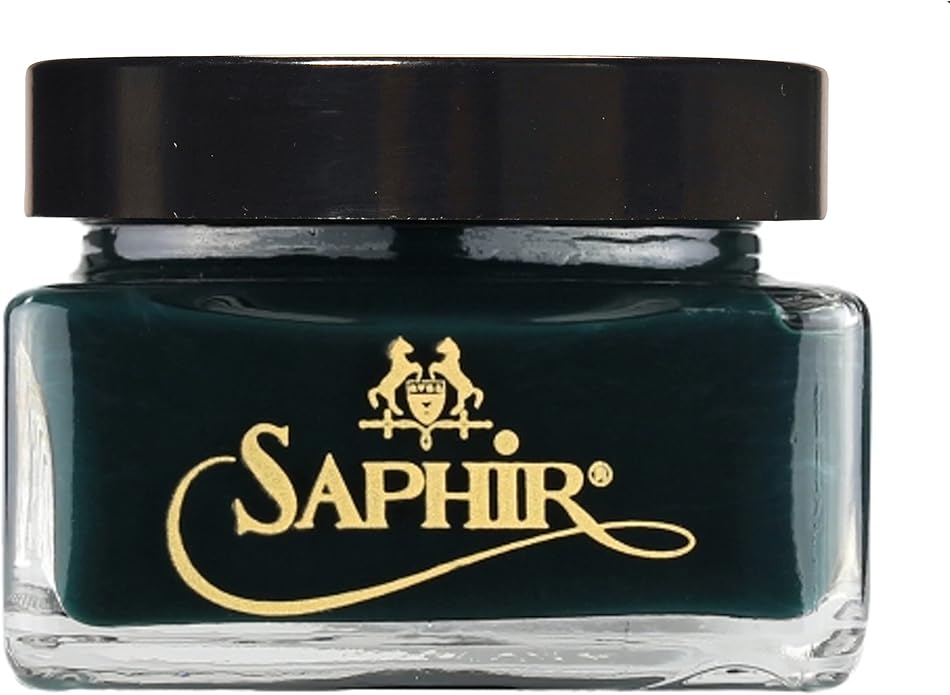 Saphir Medaille d'Or Pommadier Cream 75ml – Natural Cream Leather Shoe Polish, Leather Conditioner for Boots, Handbags