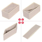 DIOMMELL 6 Pack Foldable Cloth Storage Box Closet Dresser Drawer Organizer Fabric Baskets Bins Containers Divider for Clothes