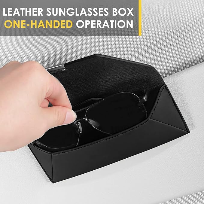 Cybertruck Sunglass Holder Box Clip Compatible with Tesla Cyber Truck Interior Accessories Eyeglass Visor Decor