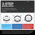 Carbon Fiber Steering Wheel Cover, Non-Slip and Sweat Absorbent, 15" Steering Wheel Covers for X5 X3 Men Women, Black