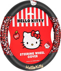 Hello Kitty Steering Wheel Cover, Official Sanrio Car Steering Wheel Cover with Universal Size 14.5-15.5, Cute Black for Women, Hello Kitty Car Accessories (Hello Kitty Bows)