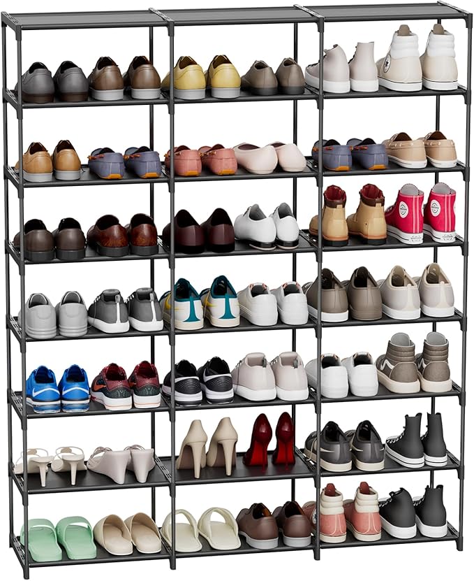 SMILHELTD Large Shoe Rack Shoe Storage Organizer for Entryway Heavy Duty Free Standing Shelves Space Saving for Sneakers Hall
