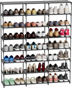 SMILHELTD Large Shoe Rack Shoe Storage Organizer for Entryway Heavy Duty Free Standing Shelves Space Saving for Sneakers Hall