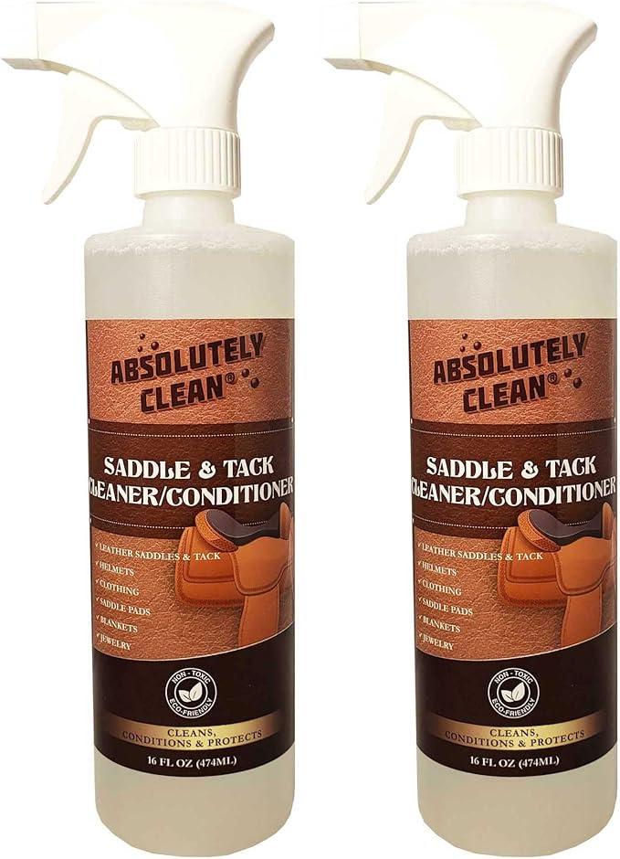 Absolutely Clean Amazing Saddle Soap Spray for Leather Cleaning & Tack Cleaner and Conditioner - Cleans Helmets, Clothing, Sa