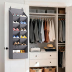 Lifewit 6 Tier Over the Door Shoe Organizer with 11 Large Deep Pockets, Fabric Hanging Shoes Shelf for Closet, Dorm Storage, 