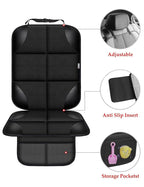 Meolsaek Car Seat Protector for Child Car Seat, Durable 600D Fabric Waterproof Car Seat Cover with Thick Pad Non-Slip Backing
