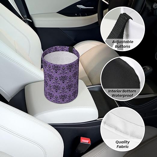 Haunted The Mansion Car Trash Can Collapsible Garbage Can,Hanging Trash Bag Water Proof with Suitable for Storage for Car Interiors,Home